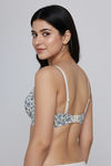 Zivame Padded Non Wired 3/4th Coverage Tshirt Bra - Off White Floral Bunch — thumbnail 2